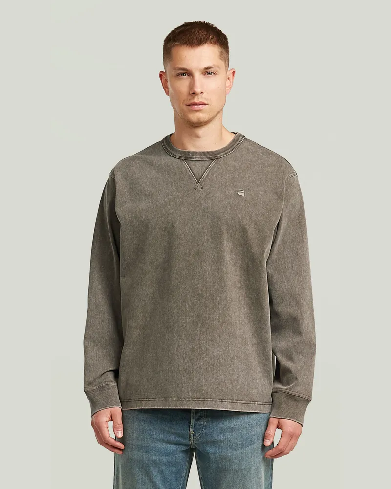 G-STAR RAW Washed Sweater - Braun - Herren Braun