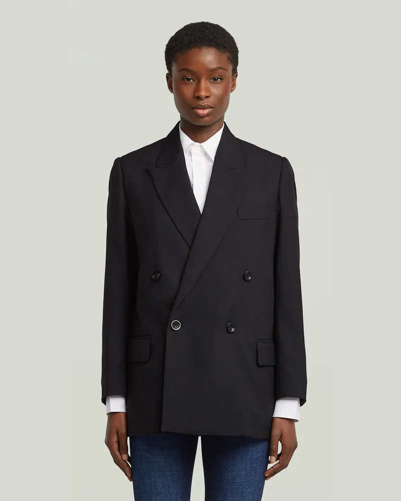 G-STAR RAW Double Breasted Blazer - Schwarz - Damen Schwarz