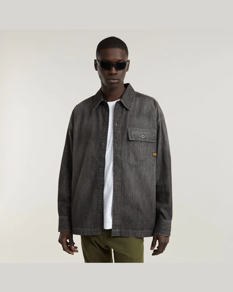 G-STAR RAW Boxy Flap Pocket Hemd - Grau - Herren Grau