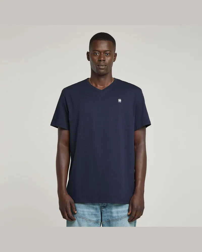 G-STAR RAW Base-S V-Neck T-Shirt - Dunkelblau - Herren Dunkelblau