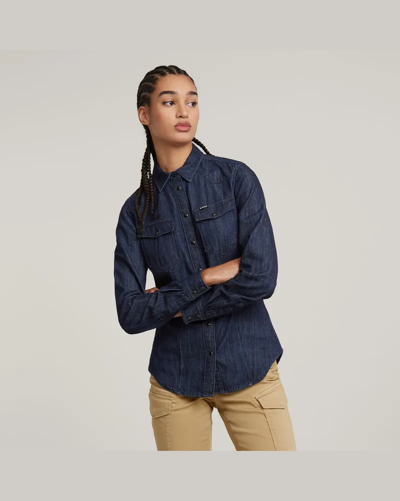 G-STAR RAW 3301 Hemd - Dunkelblau - Damen Dunkelblau