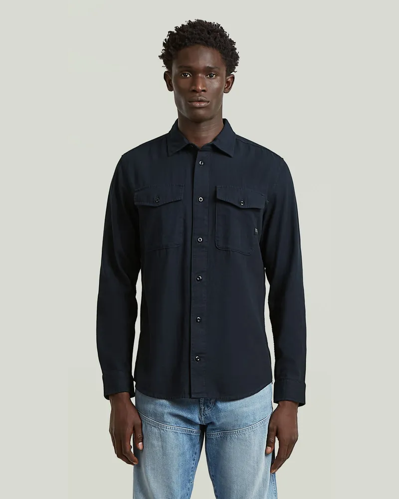 G-STAR RAW Marine Slim Hemd - Dunkelblau - Herren Dunkelblau