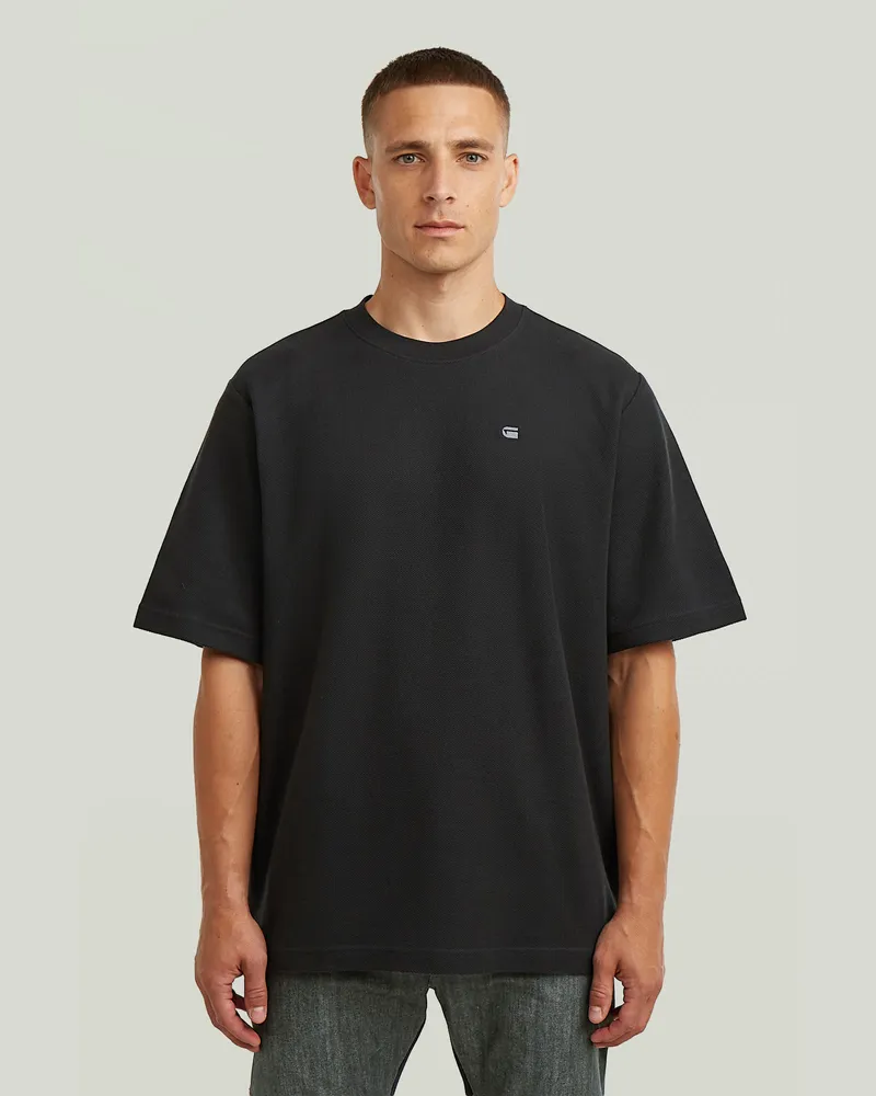 G-STAR RAW Structured Chest Logo T-Shirt - Schwarz - Herren Schwarz