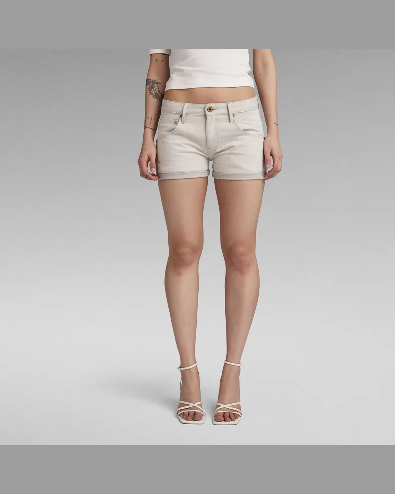G-STAR RAW Y2K Denim Shorts - Weiß - Damen Weiß