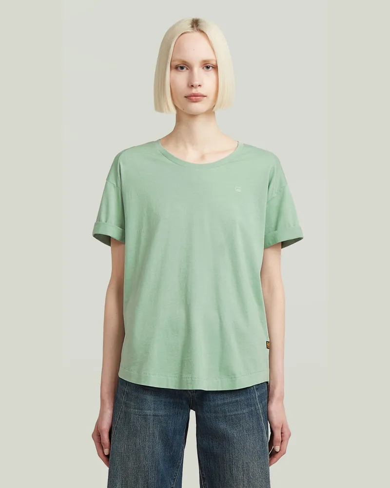 G-STAR RAW Rolled Up Boyfriend T-Shirt - Grün - Damen Grün
