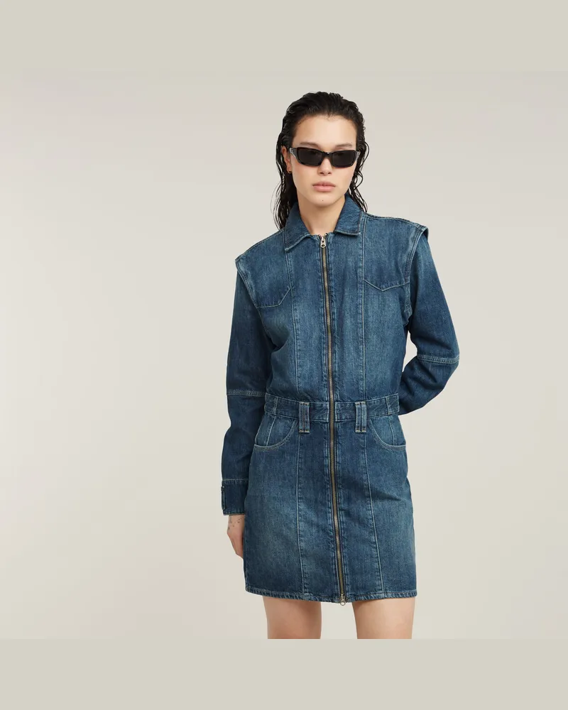 G-STAR RAW Biker Kleid - Dunkelblau - Damen Dunkelblau