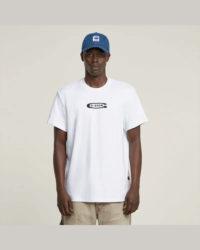 G-STAR RAW Old Skool Logo T-Shirt - Weiß - Herren Weiß