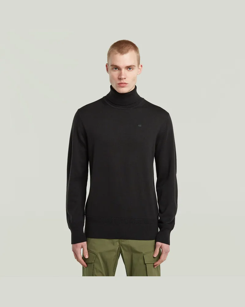 G-STAR RAW Premium Core Turtle Strickpullover - Schwarz - Herren Schwarz