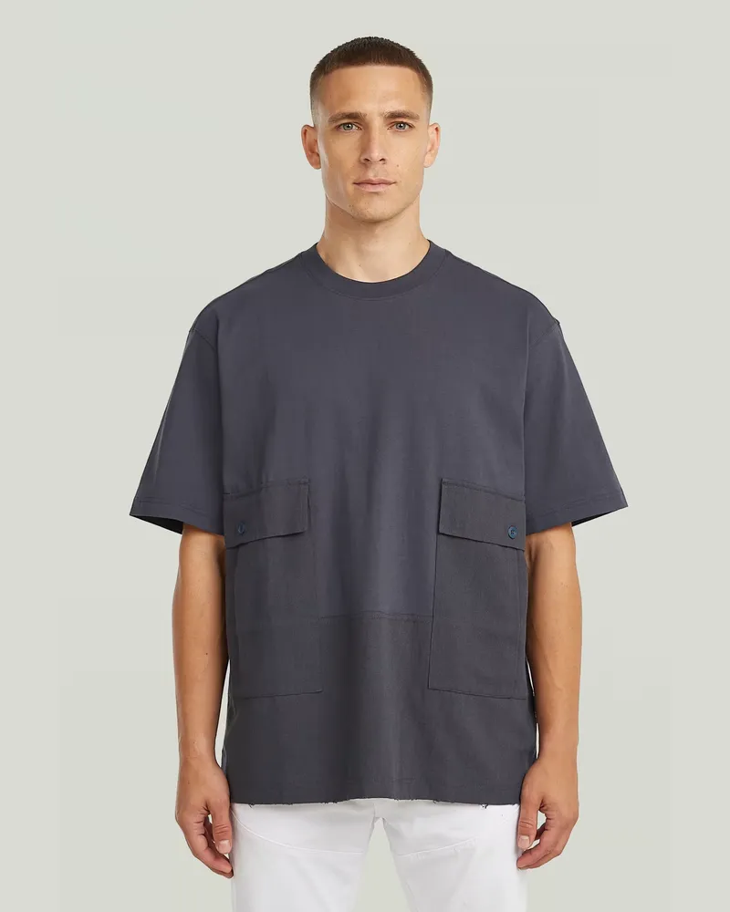G-STAR RAW Utility Fabric Mix T-Shirt - Grau - Herren Grau