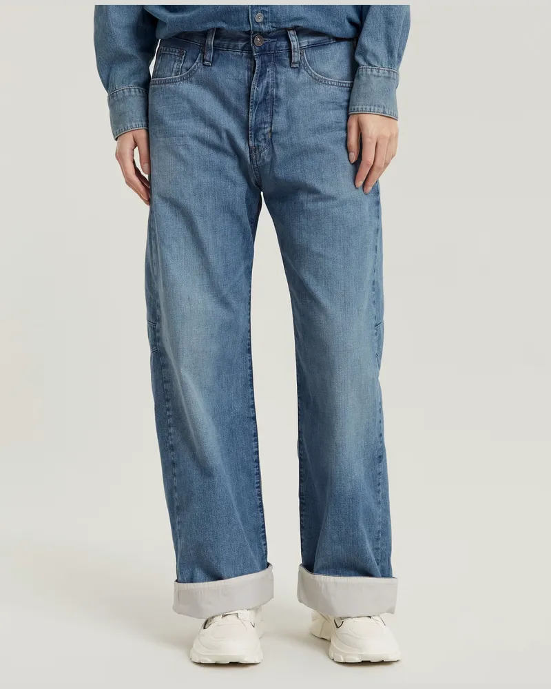 G-STAR RAW Bowey Barrel Lined Loose Jeans - Mittelblau - Damen Mittelblau