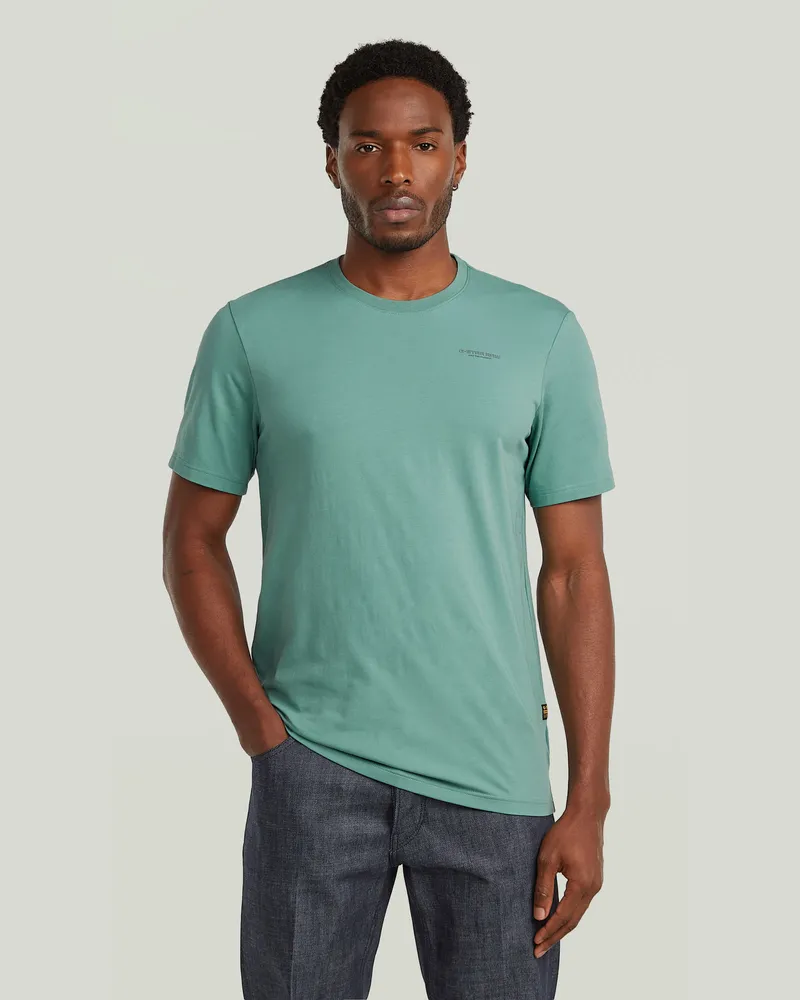 G-STAR RAW Slim Base T-Shirt - Mittelblau - Herren Mittelblau