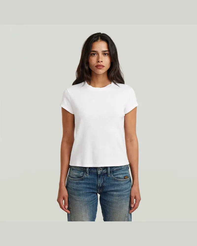 G-STAR RAW Structured Baby T-Shirt - Weiß - Damen Weiß