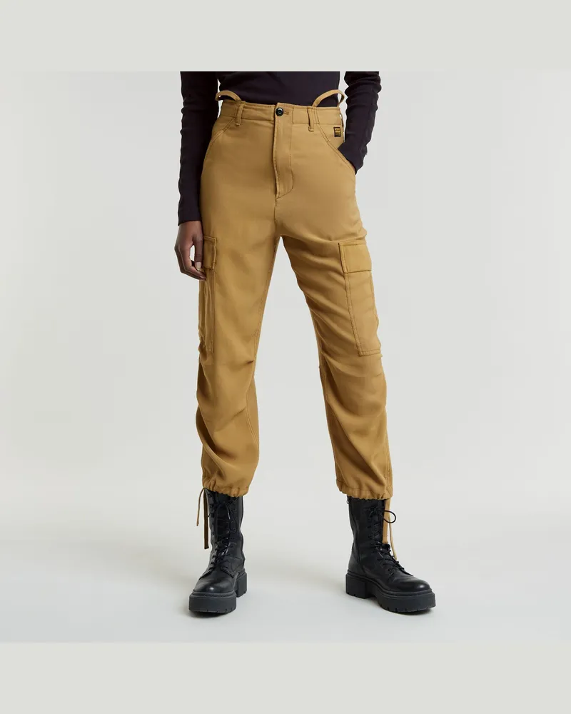 G-STAR RAW Cargo Cropped Drawcord Hose - Beige - Damen Beige