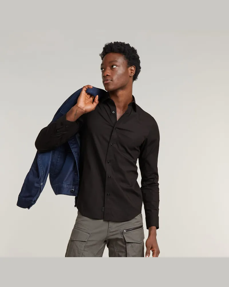 G-STAR RAW Uniform Slim Hemd - Schwarz - Herren Schwarz