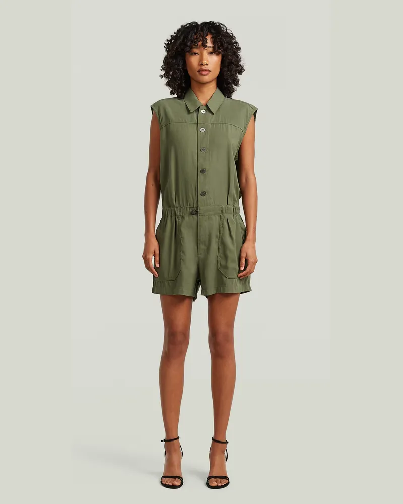 G-STAR RAW Summer Playsuit - Grün - Damen Grün