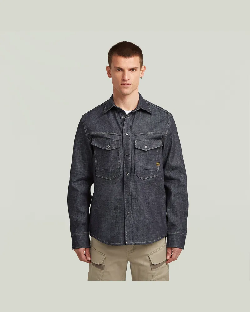 G-STAR RAW Dakota Regular Selvedge Hemd - Dunkelblau - Herren Dunkelblau