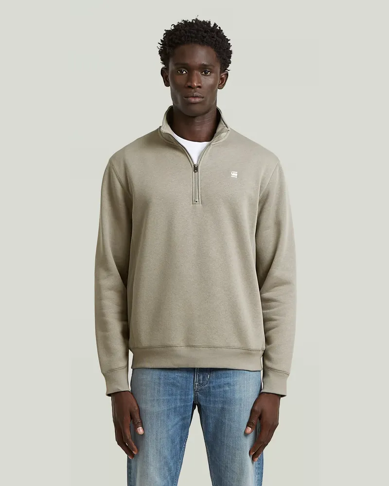 G-STAR RAW Premium Core Half Zip Sweater - Beige - Herren Beige