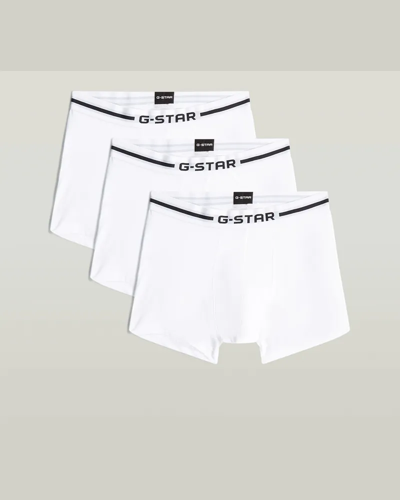 G-STAR RAW Boxer Brief 3er-Pack - Weiß - Herren Weiß