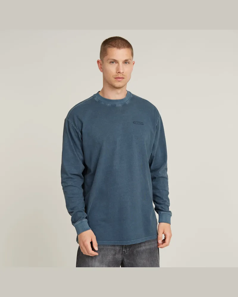 G-STAR RAW Pigment Dye Loose T-Shirt - Mittelblau - Herren Mittelblau