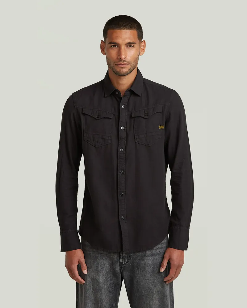 G-STAR RAW Arc 3D Slim Hemd - Schwarz - Herren Schwarz