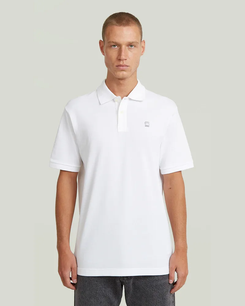 G-STAR RAW Oluv Polo - Weiß - Herren Weiß