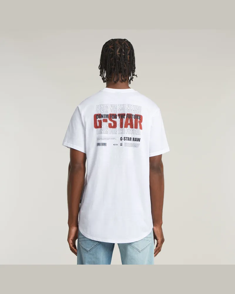 G-STAR RAW Lash Back Graphic T-Shirt - Weiß - Herren Weiß