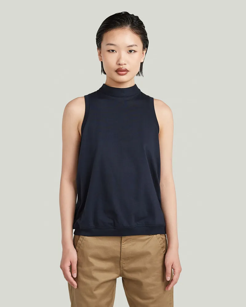 G-STAR RAW Open Back Knit Tanktop - Dunkelblau - Damen Dunkelblau