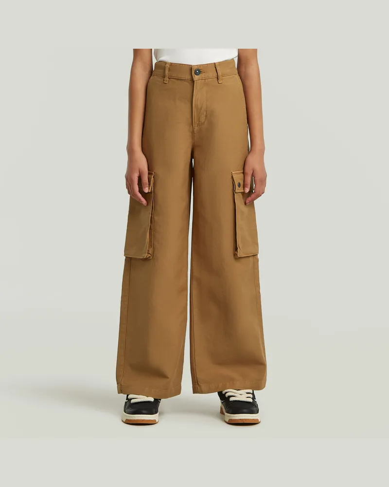 G-STAR RAW Girls High Waist Cargohose - Braun - mädchen Braun
