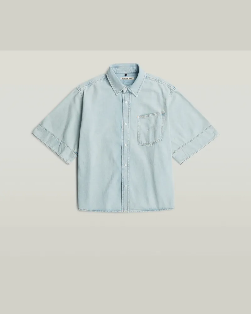 G-STAR RAW Carter One Pocket Denim Hemd - Hellblau - Damen Hellblau