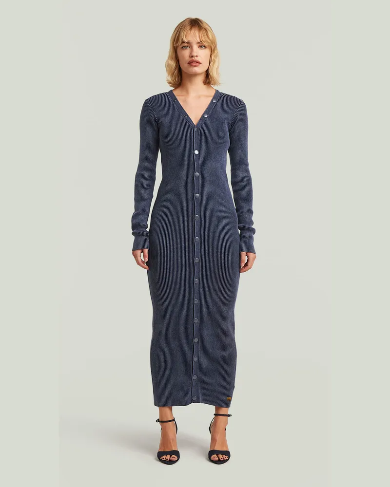 G-STAR RAW Long Cardigan Dress Knit - Dunkelblau - Damen Dunkelblau