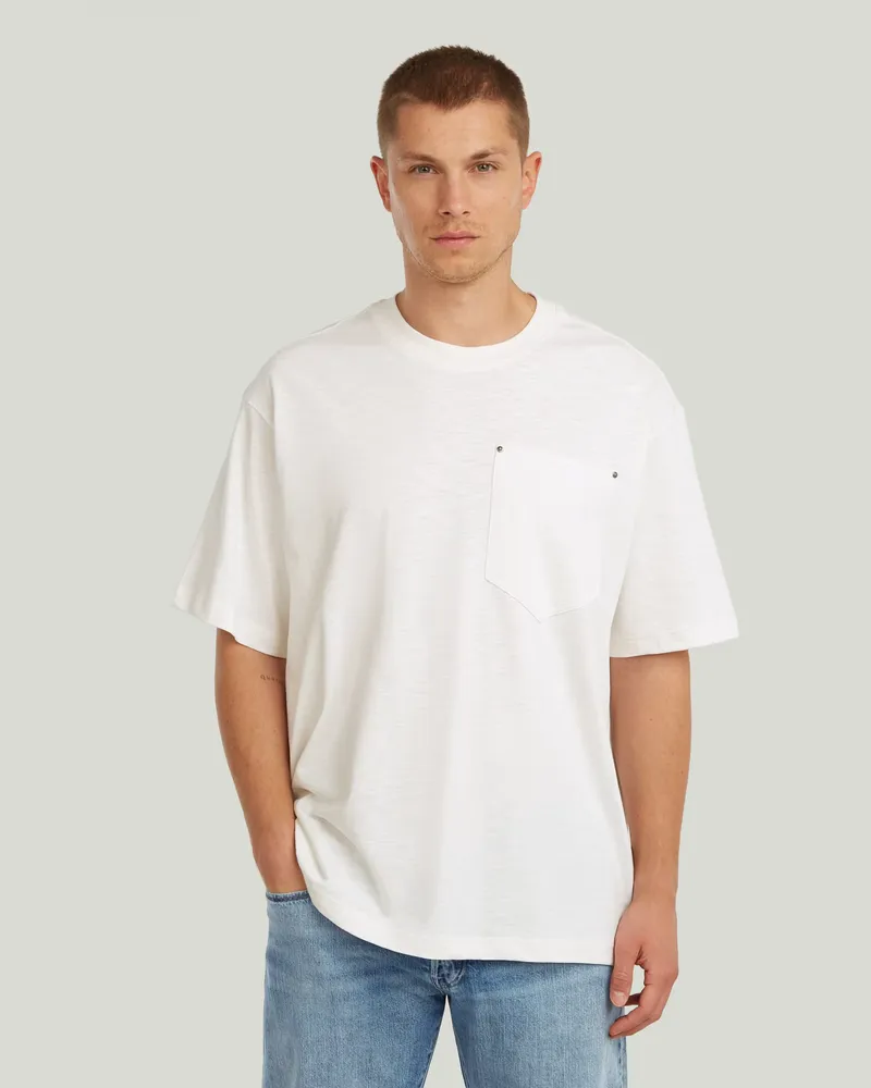 G-STAR RAW Pocket Loose T-Shirt - Weiß - Herren Weiß