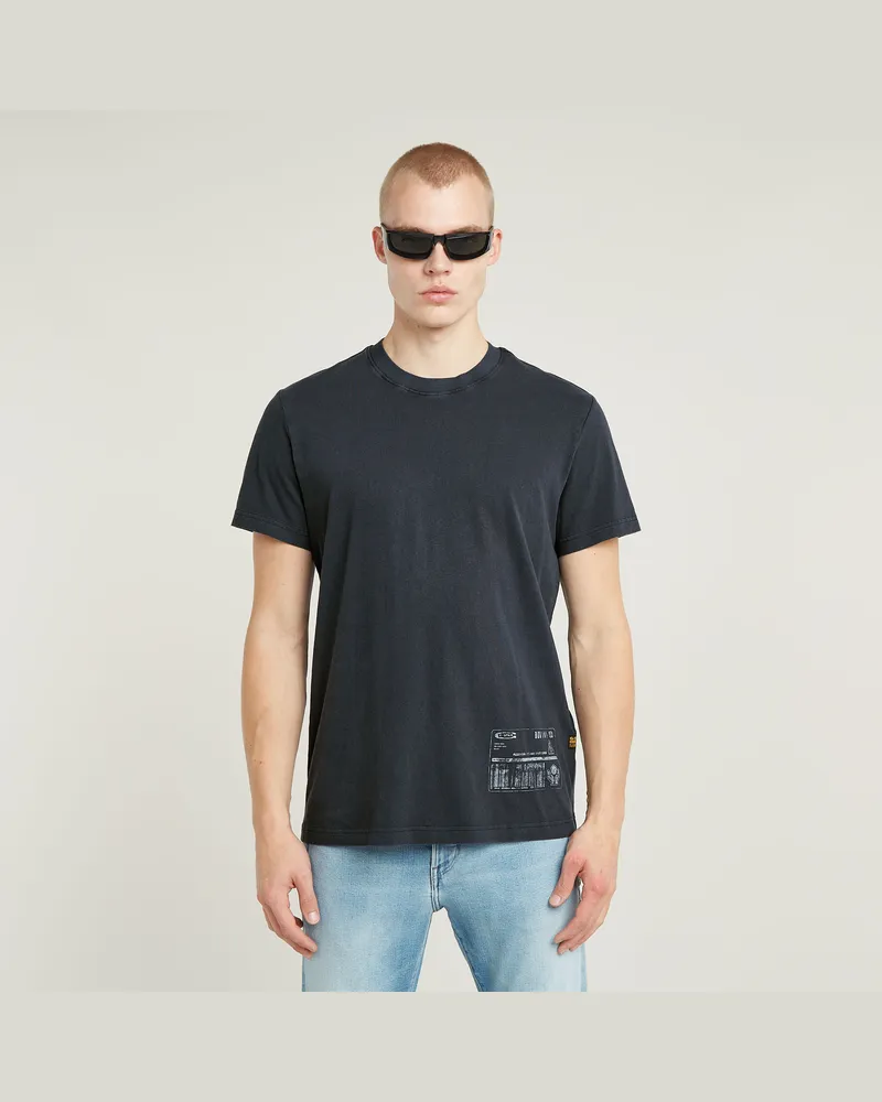 G-STAR RAW Shipping Graphic Overdyed T-Shirt - Dunkelblau - Herren Dunkelblau