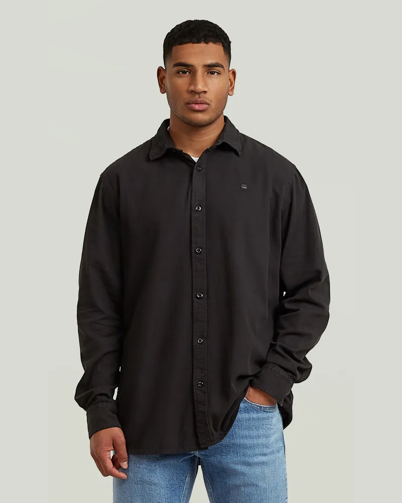 G-STAR RAW Clean Regular Hemd - Schwarz - Herren Schwarz