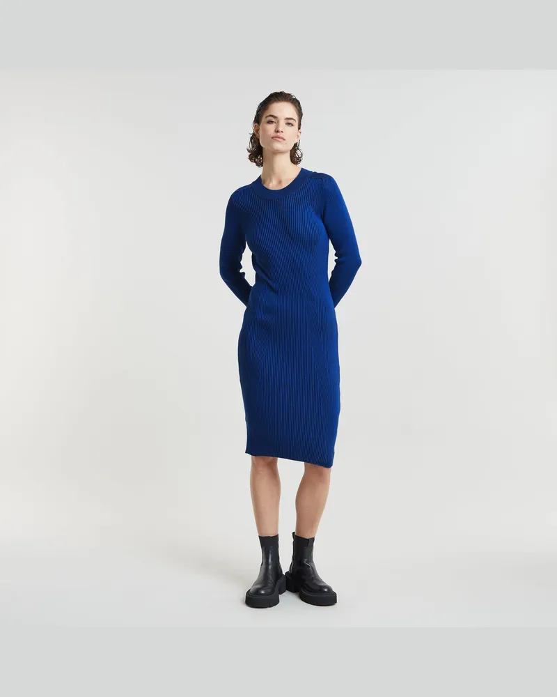 G-STAR RAW Plated Slim Knitted Kleid - Mehrfarbig - Damen Mehrfarbig