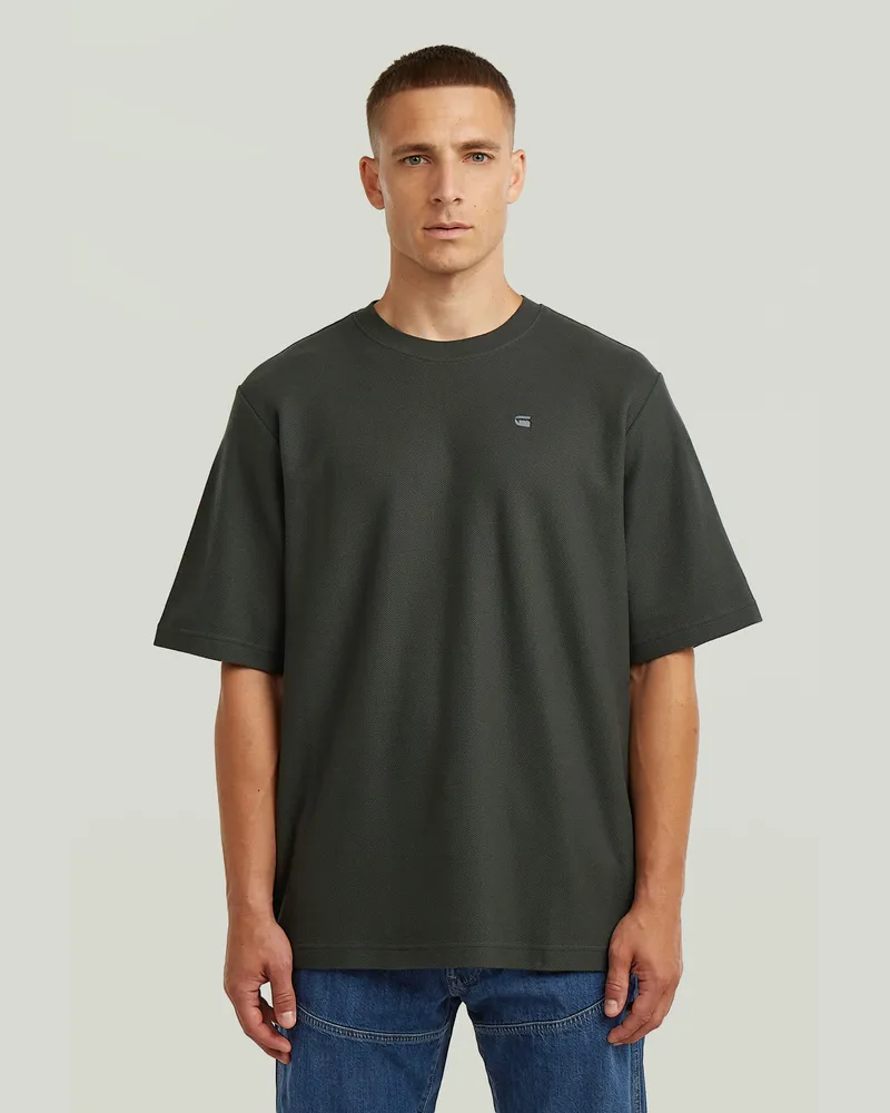 G-STAR RAW Structured Chest Logo T-Shirt - Grau - Herren Grau