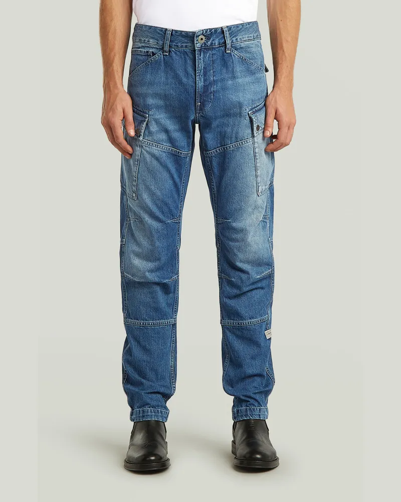 G-STAR RAW Roxic Zip Regular Tapered Jeans - Mittelblau - Herren Mittelblau