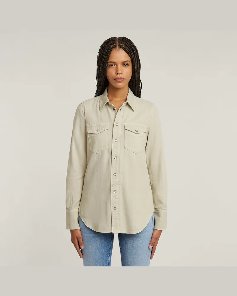 G-STAR RAW Slim Western Hemd - Grün - Damen Grün