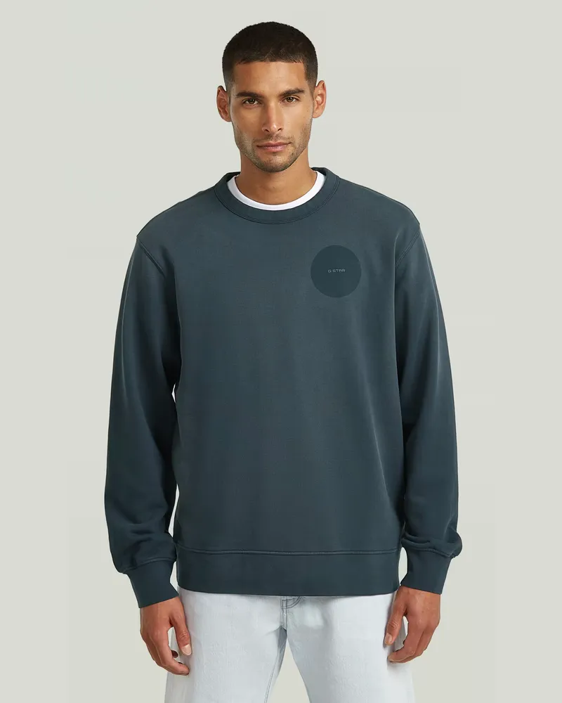 G-STAR RAW Sunfaded Sweatshirt - Dunkelblau - Herren Dunkelblau