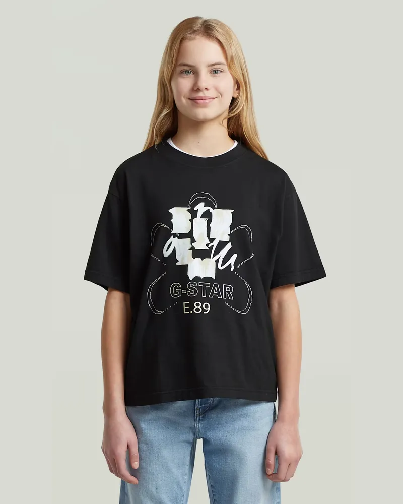 G-STAR RAW Girls Oversized Top - Schwarz - mädchen Schwarz