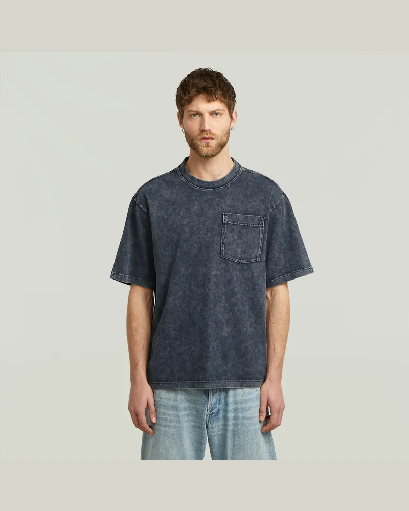 G-STAR RAW Washed Pocket T-Shirt - Dunkelblau - Herren Dunkelblau