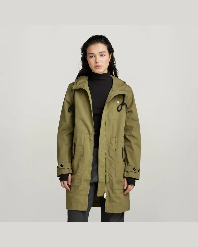 G-STAR RAW Duty Straight Parka - Grün - Damen Grün