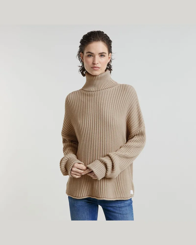 G-STAR RAW Loose Turtle Knitted Pullover - Beige - Damen Beige