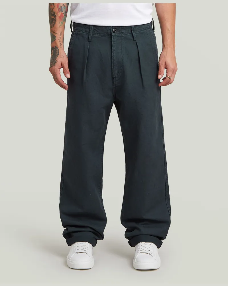 G-STAR RAW Pleated Chino Relaxed - Dunkelblau - Herren Dunkelblau