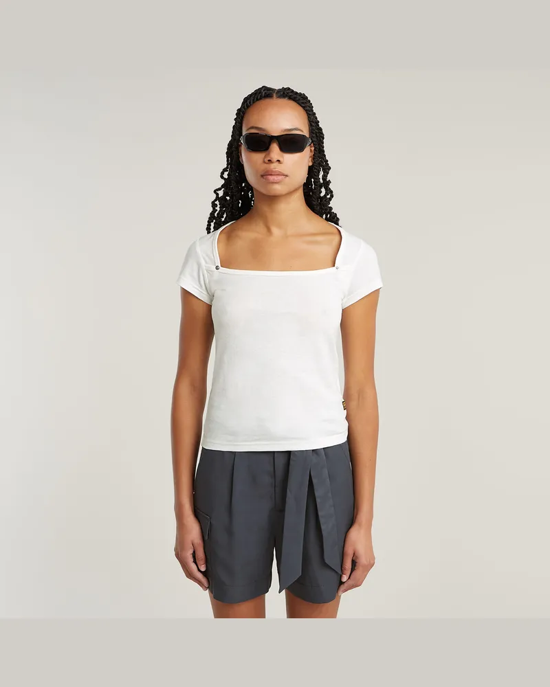 G-STAR RAW Sweet Heart Slim Top - Weiß - Damen Weiß