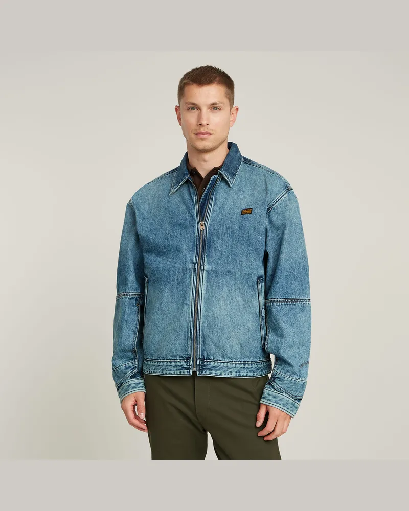 G-STAR RAW Coach Long Pocket Jacket - Mittelblau - Herren Mittelblau