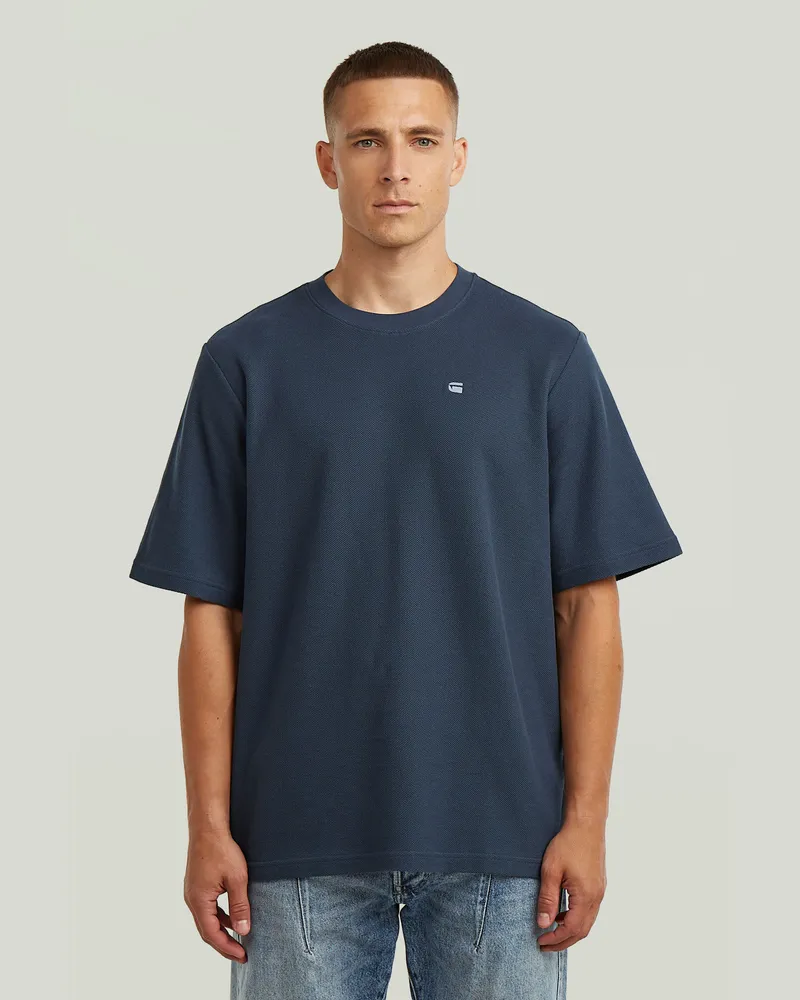 G-STAR RAW Structured Chest Logo T-Shirt - Dunkelblau - Herren Dunkelblau