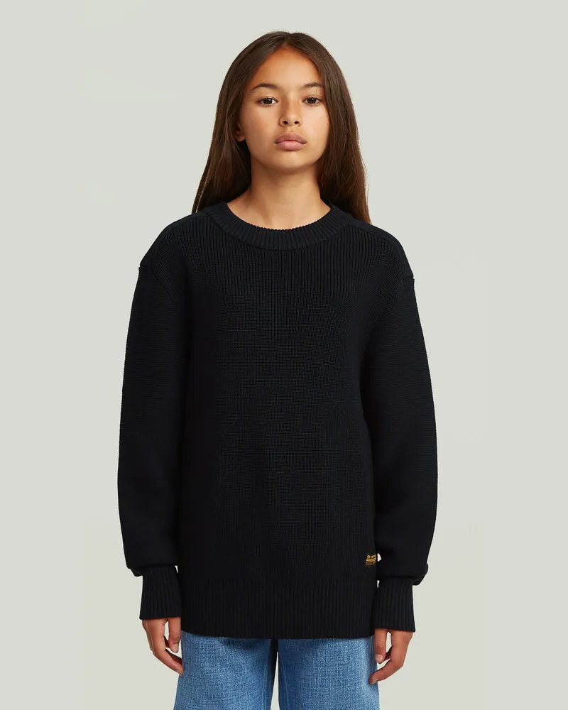 G-STAR RAW Girls Fisherman Knit Cardigan - Schwarz - mädchen Schwarz