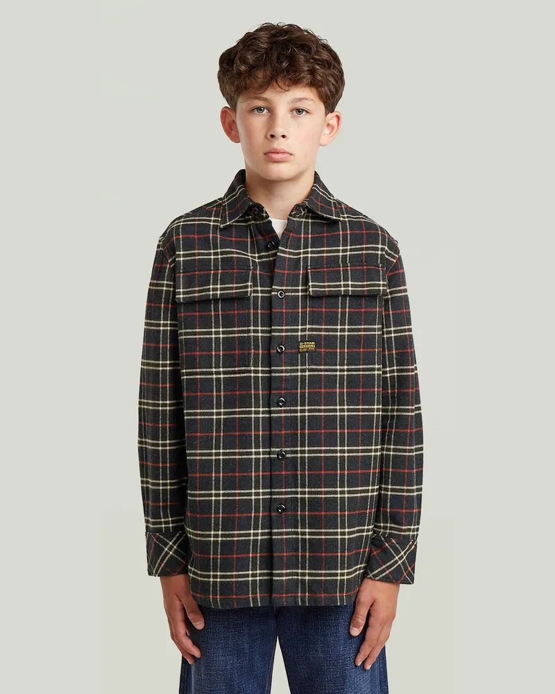 G-STAR RAW Boys CPO Regular Shirt - Grün - jungen Grün