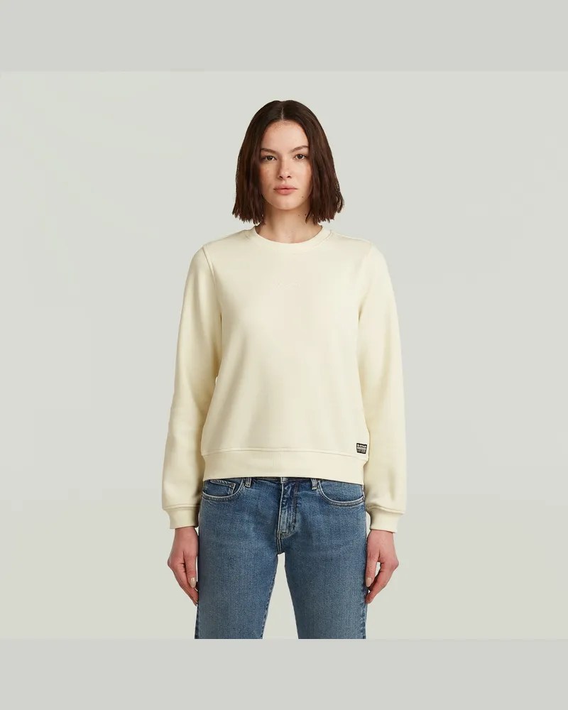 G-STAR RAW Center Chest Logo Crew Sweater - Beige - Damen Beige
