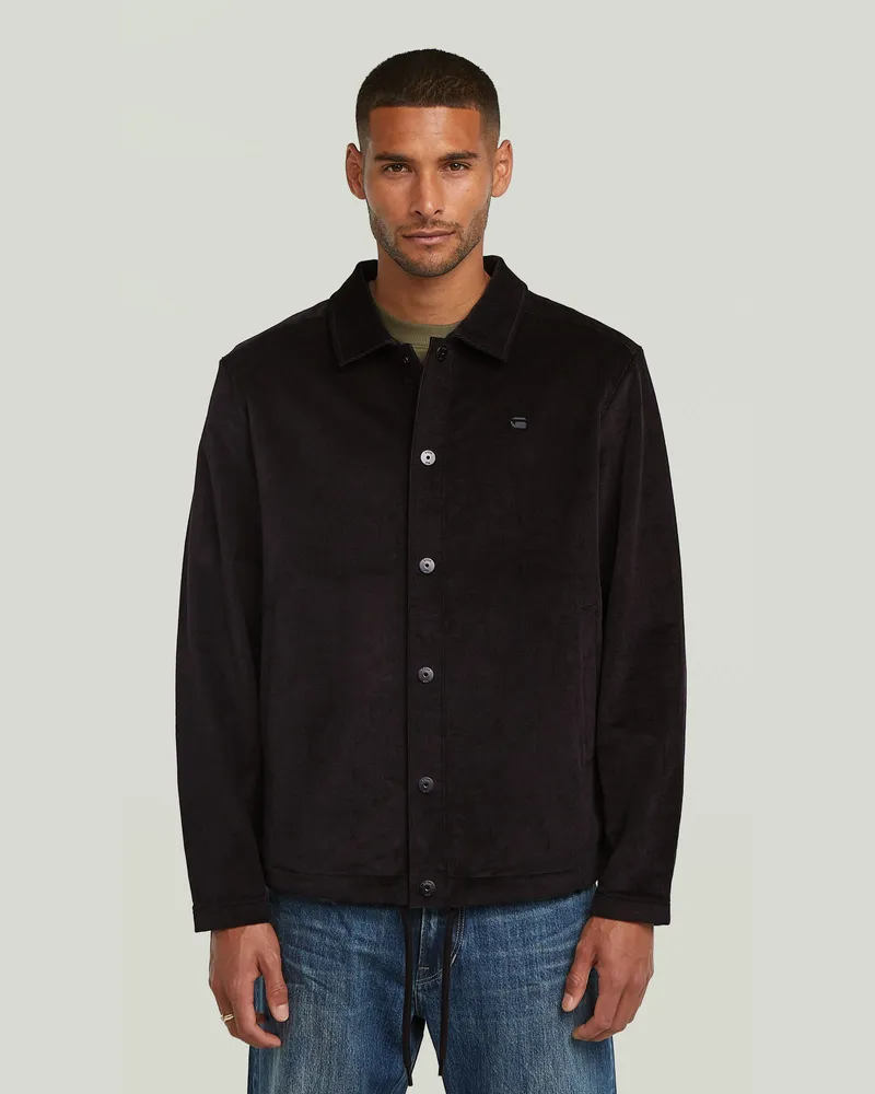 G-STAR RAW Cord Coach Sweatjacke - Schwarz - Herren Schwarz